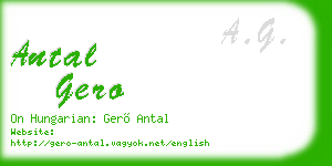 antal gero business card